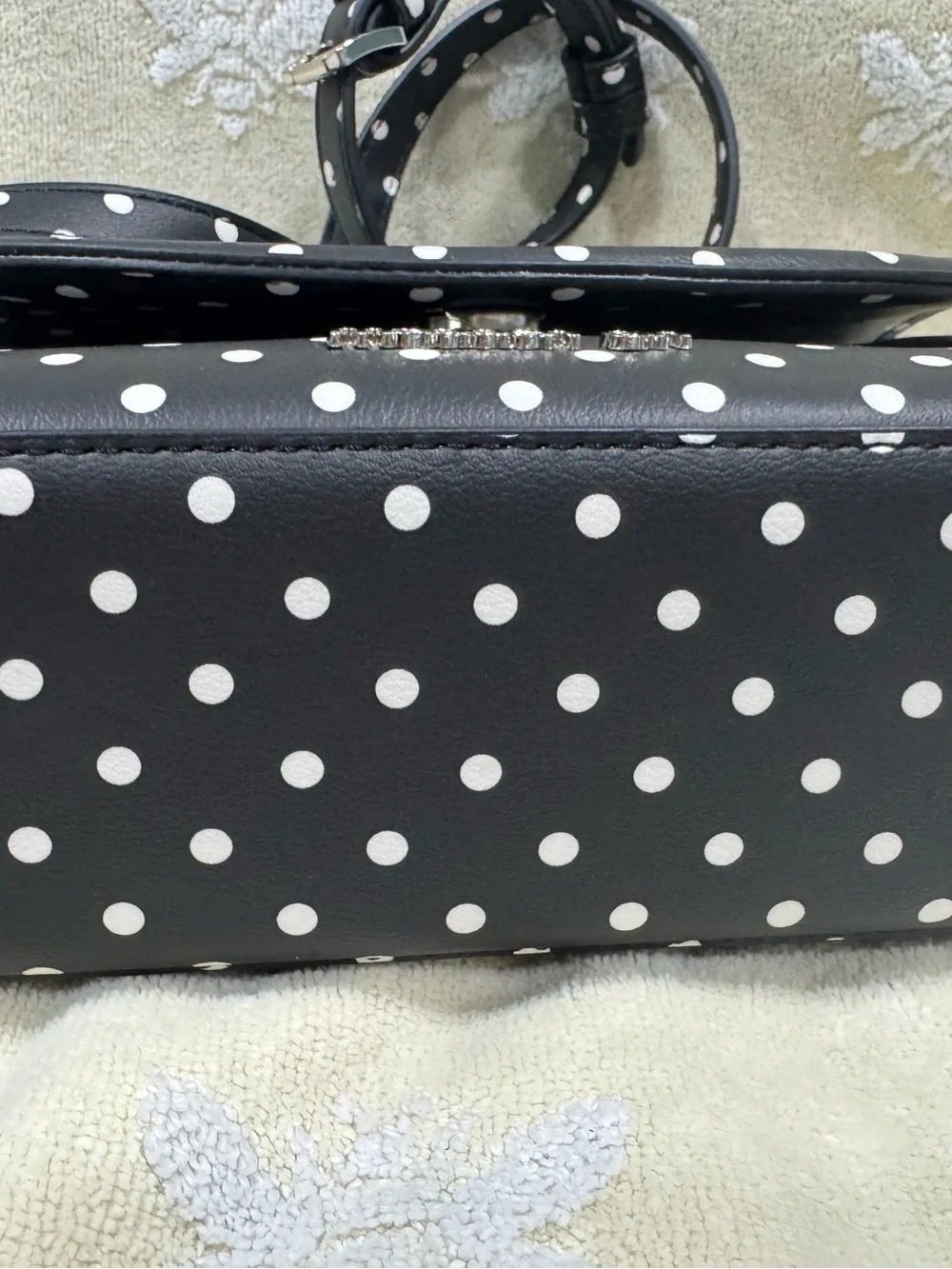 Madden Girl Black & White Polka Dot Crossbody Bag—NWT